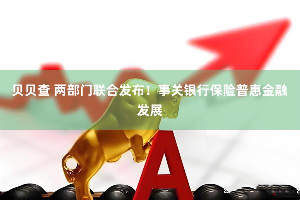 贝贝查 两部门联合发布！事关银行保险普惠金融发展