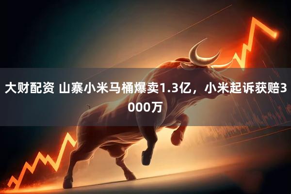 大财配资 山寨小米马桶爆卖1.3亿，小米起诉获赔3000万